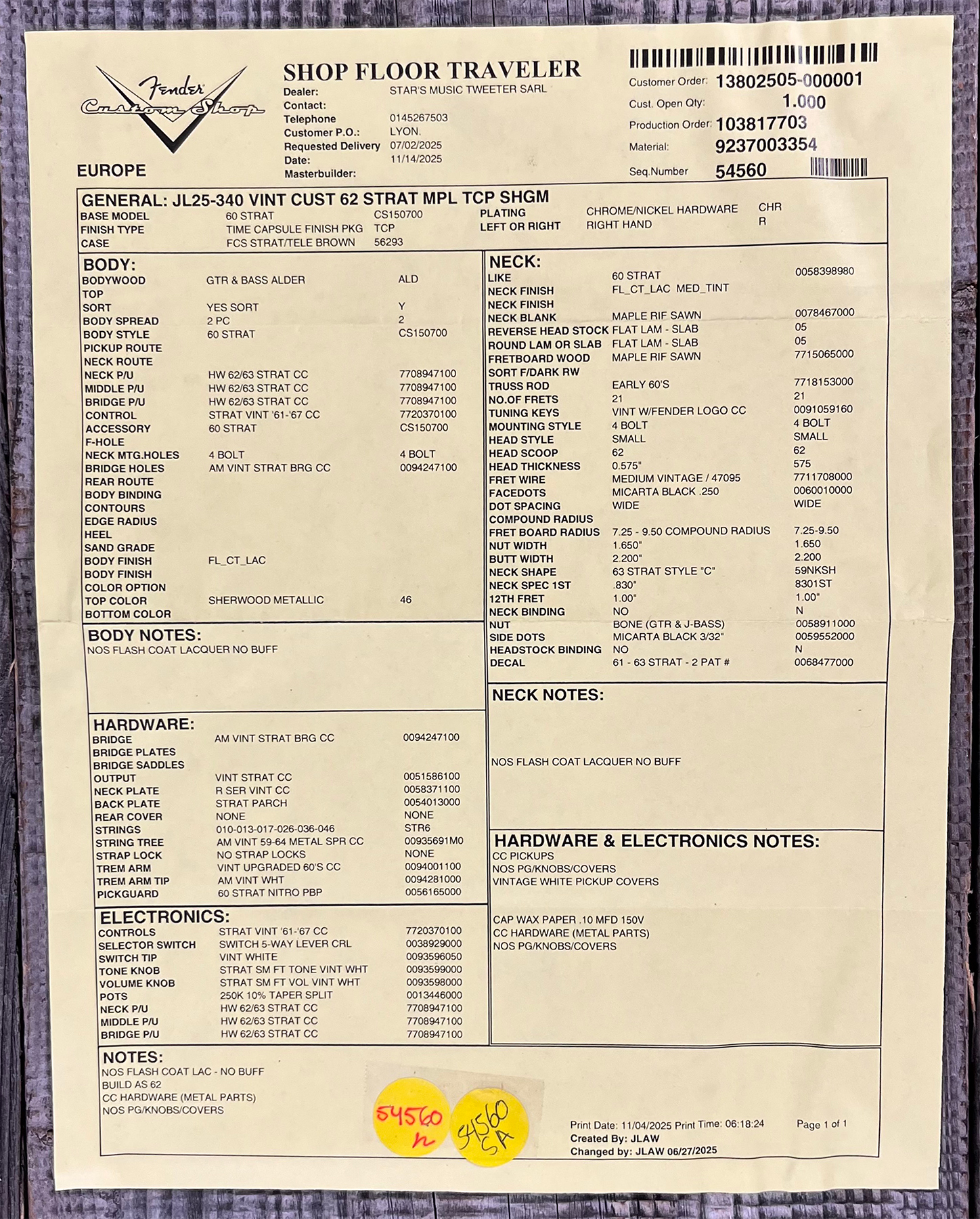 Fender Custom Shop Strat 1962 Vintage Custom 3s Trem Mn #r147972 - Time Capsule Sherwood Green Metallic - Guitare Électrique Forme Str - Variation 12