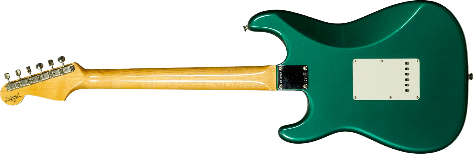 Fender Custom Shop Strat 1962 Vintage Custom 3s Trem Mn #r147972 - Time Capsule Sherwood Green Metallic - Guitare Électrique Forme Str - Variation 1