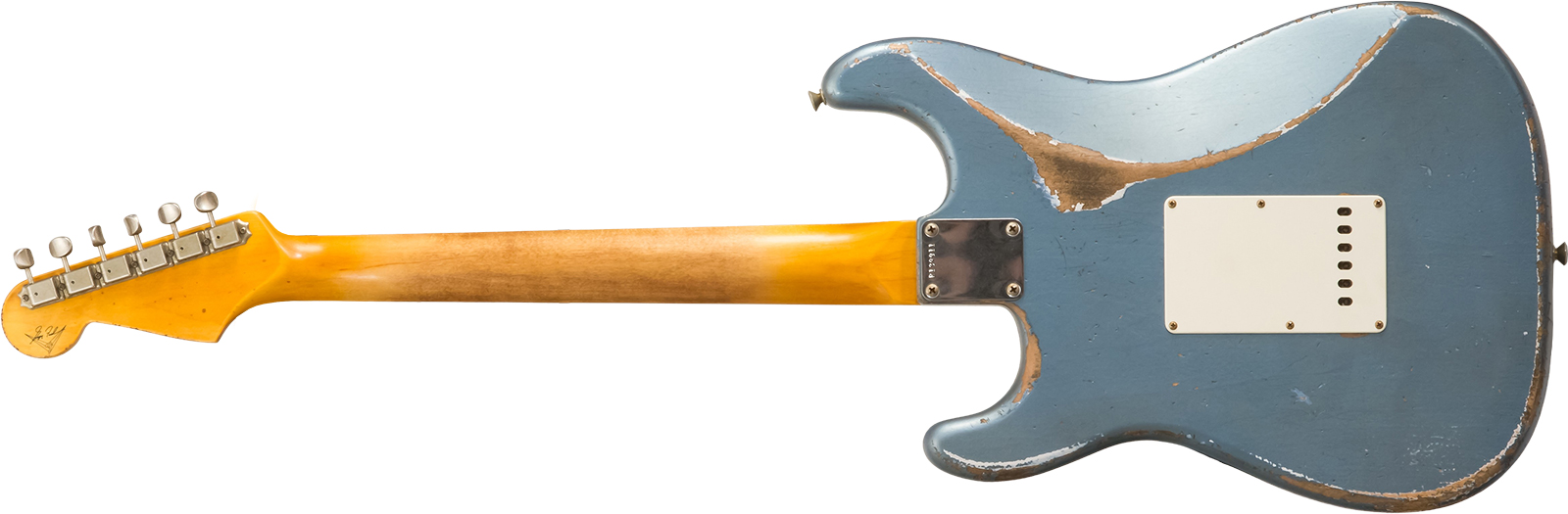 Fender Custom Shop Strat 1963 3s Trem Rw #r139911 - Relic Lake Placid Blue - Guitare Électrique Forme Str - Variation 1