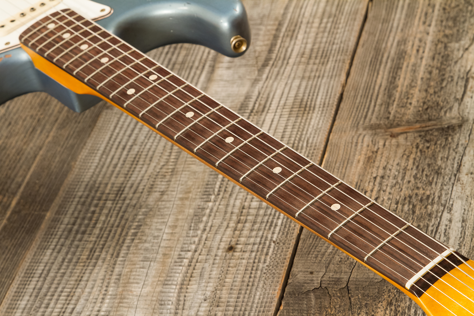 Fender Custom Shop Strat 1963 3s Trem Rw #r139911 - Relic Lake Placid Blue - Guitare Électrique Forme Str - Variation 5