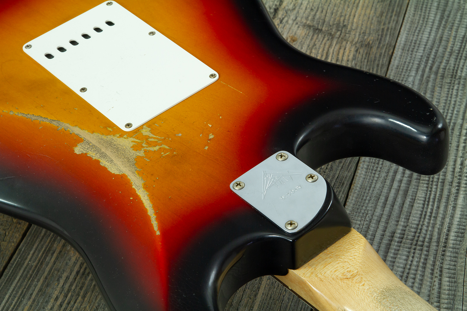 Fender Custom Shop Strat 60s Mb A.hicks 3s Trem Rw #4681 #ah0416 - Relic 3-color Sunburst - Guitare Électrique Forme Str - Variation 10