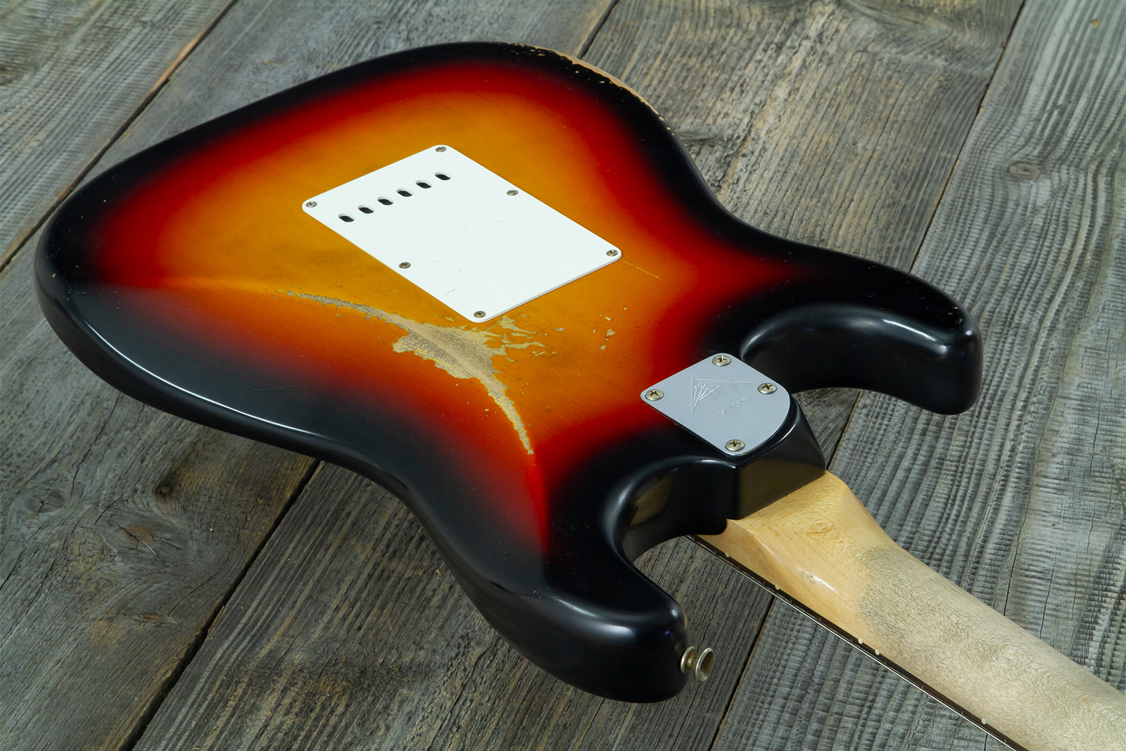Fender Custom Shop Strat 60s Mb A.hicks 3s Trem Rw #4681 #ah0416 - Relic 3-color Sunburst - Guitare Électrique Forme Str - Variation 8