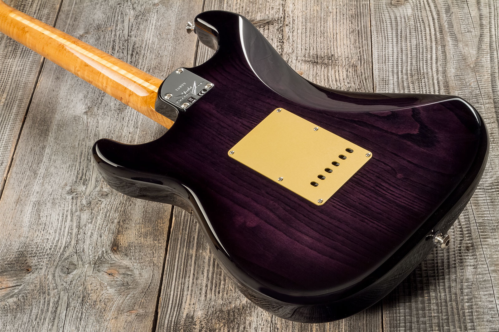 Fender Custom Shop Strat American Custom 3s Trem Mn #xn15899 - Nos Ebony Transparent - Guitare Électrique Forme Str - Variation 5
