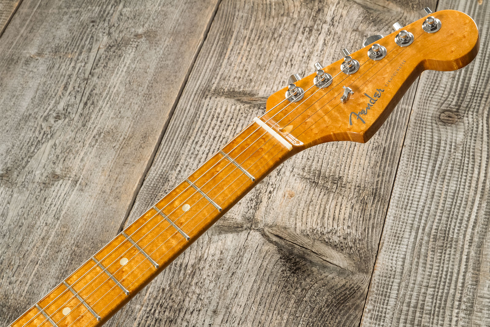 Fender Custom Shop Strat American Custom 3s Trem Mn #xn15899 - Nos Ebony Transparent - Guitare Électrique Forme Str - Variation 7