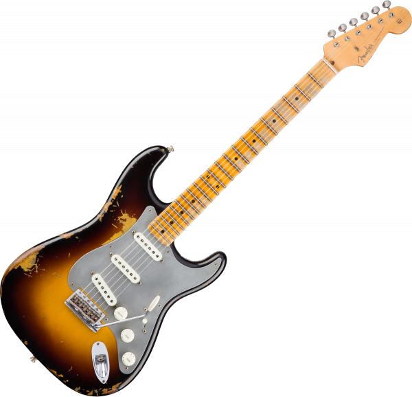 Fender Custom Shop El Diablo Stratocaster Namm 19 Lltd Heavy Relic 2 Color Sunburst Solid Body Electric Guitar Sunburst