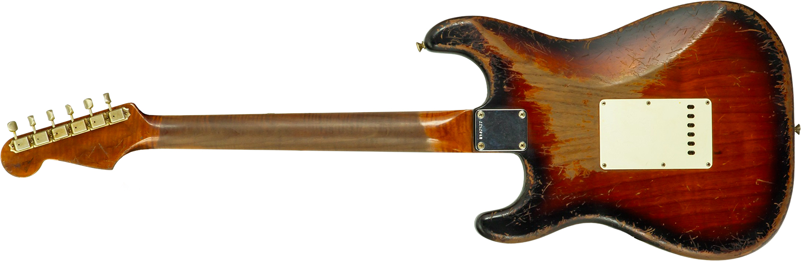 Fender Custom Shop Strat Late 1959 Mb A.macnutt 3s Trem Rw #r147577 - Heavy Relic 2-color Sunburst - Guitare Électrique Forme Str - Variation 1