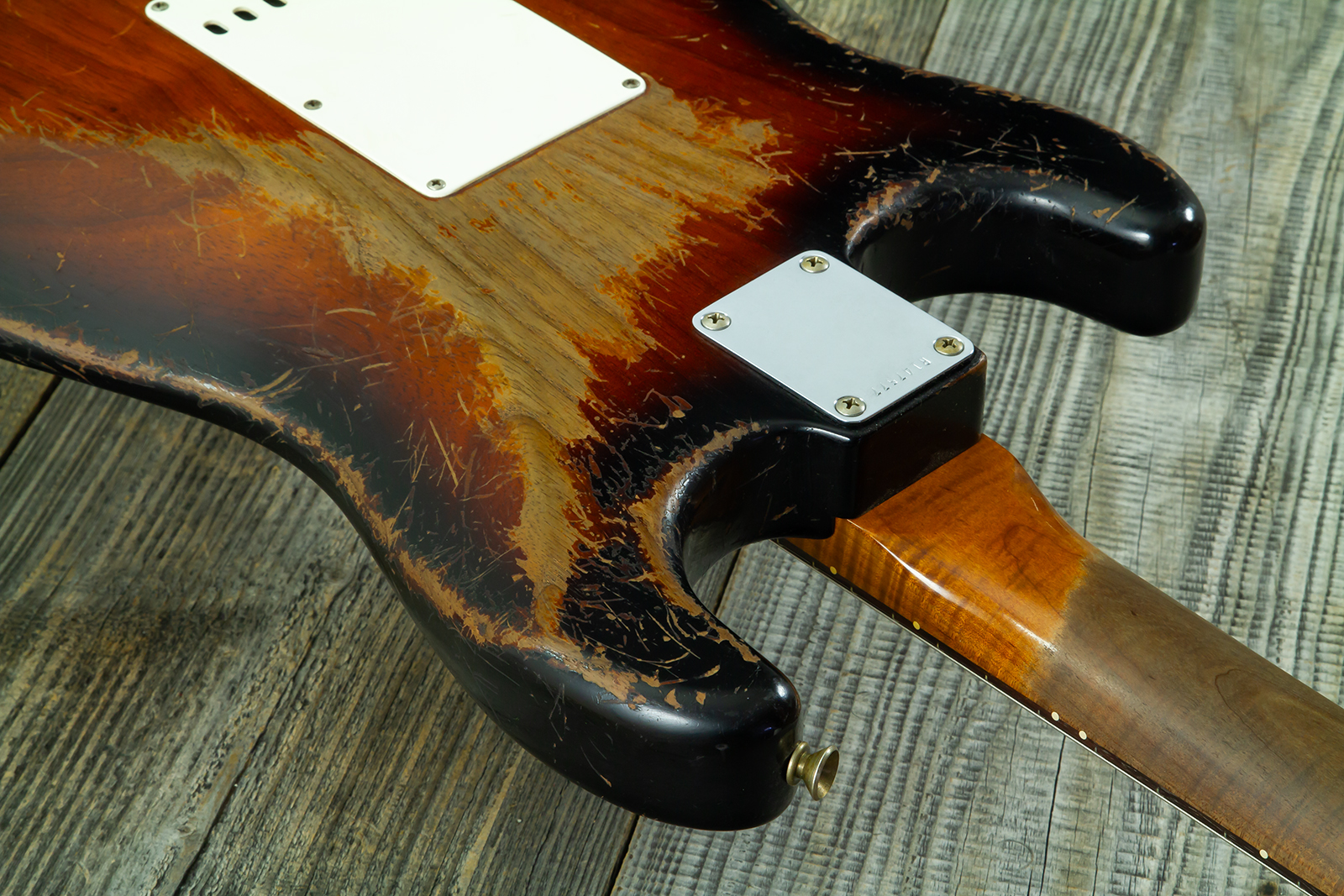 Fender Custom Shop Strat Late 1959 Mb A.macnutt 3s Trem Rw #r147577 - Heavy Relic 2-color Sunburst - Guitare Électrique Forme Str - Variation 13