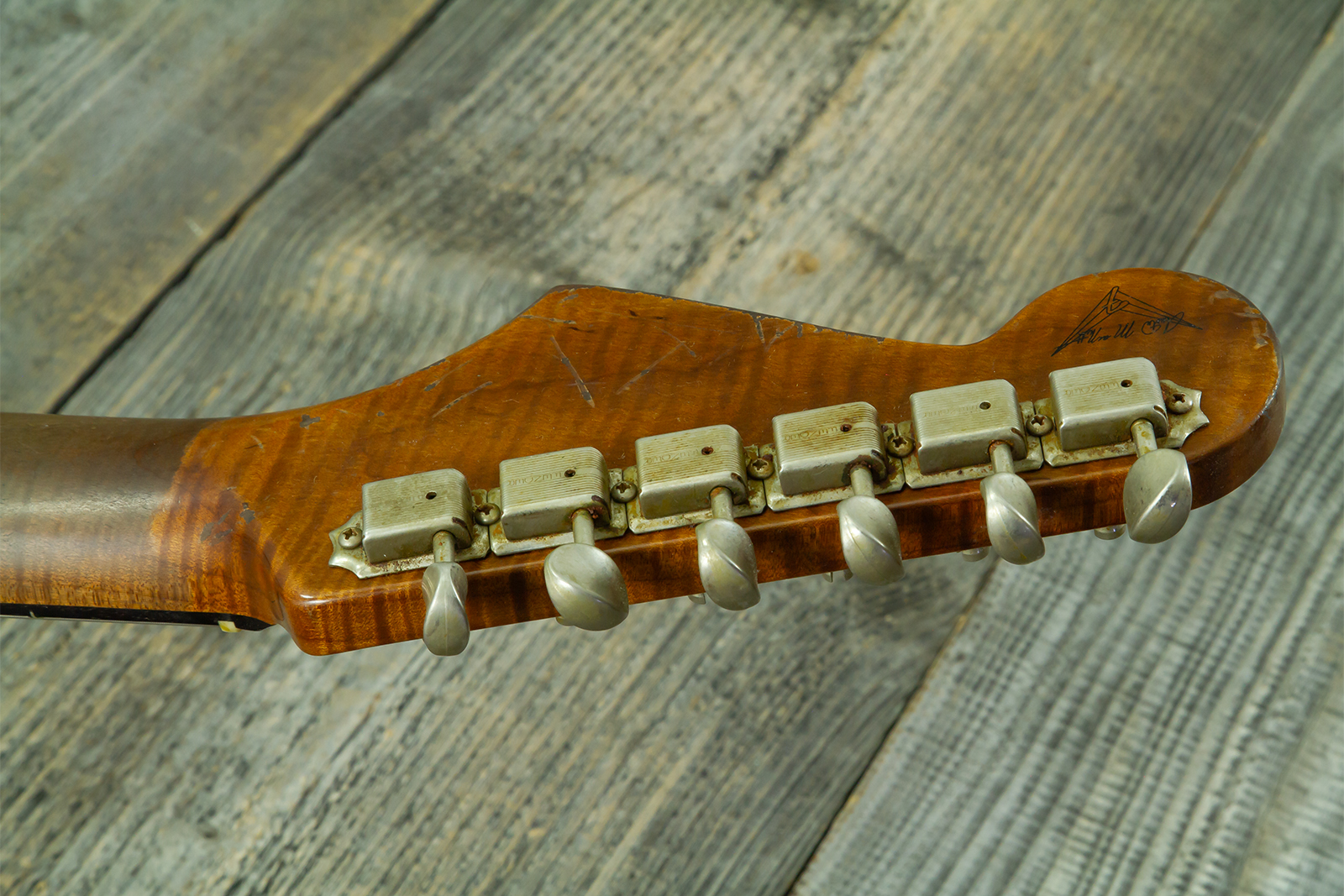 Fender Custom Shop Strat Late 1959 Mb A.macnutt 3s Trem Rw #r147577 - Heavy Relic 2-color Sunburst - Guitare Électrique Forme Str - Variation 16