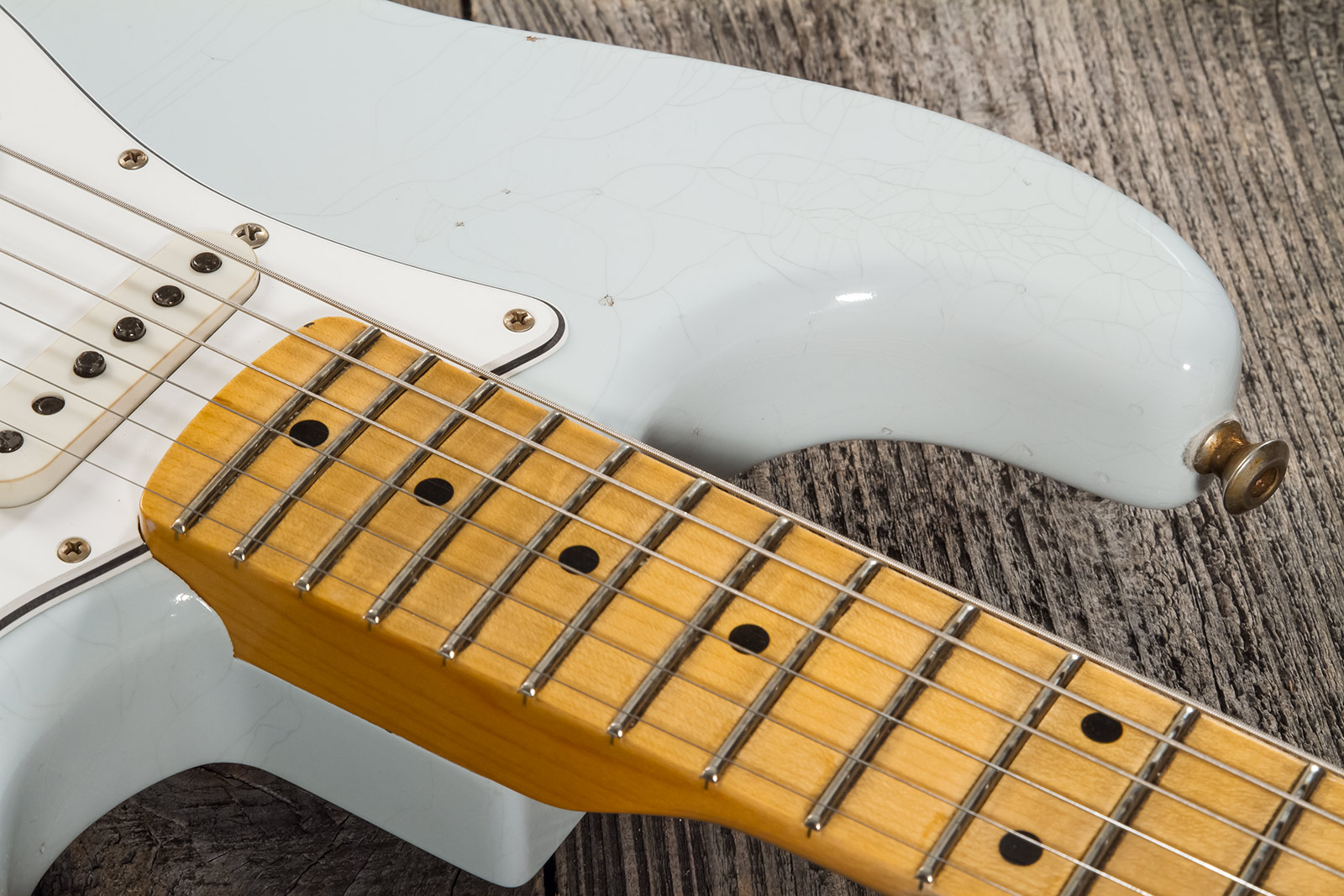 Fender Custom Shop Strat Tomatillo Special 3s Trem Mn #cz571194 - Journeyman Relic Aged Sonic Blue - Guitare Électrique Forme Str - Variation 5