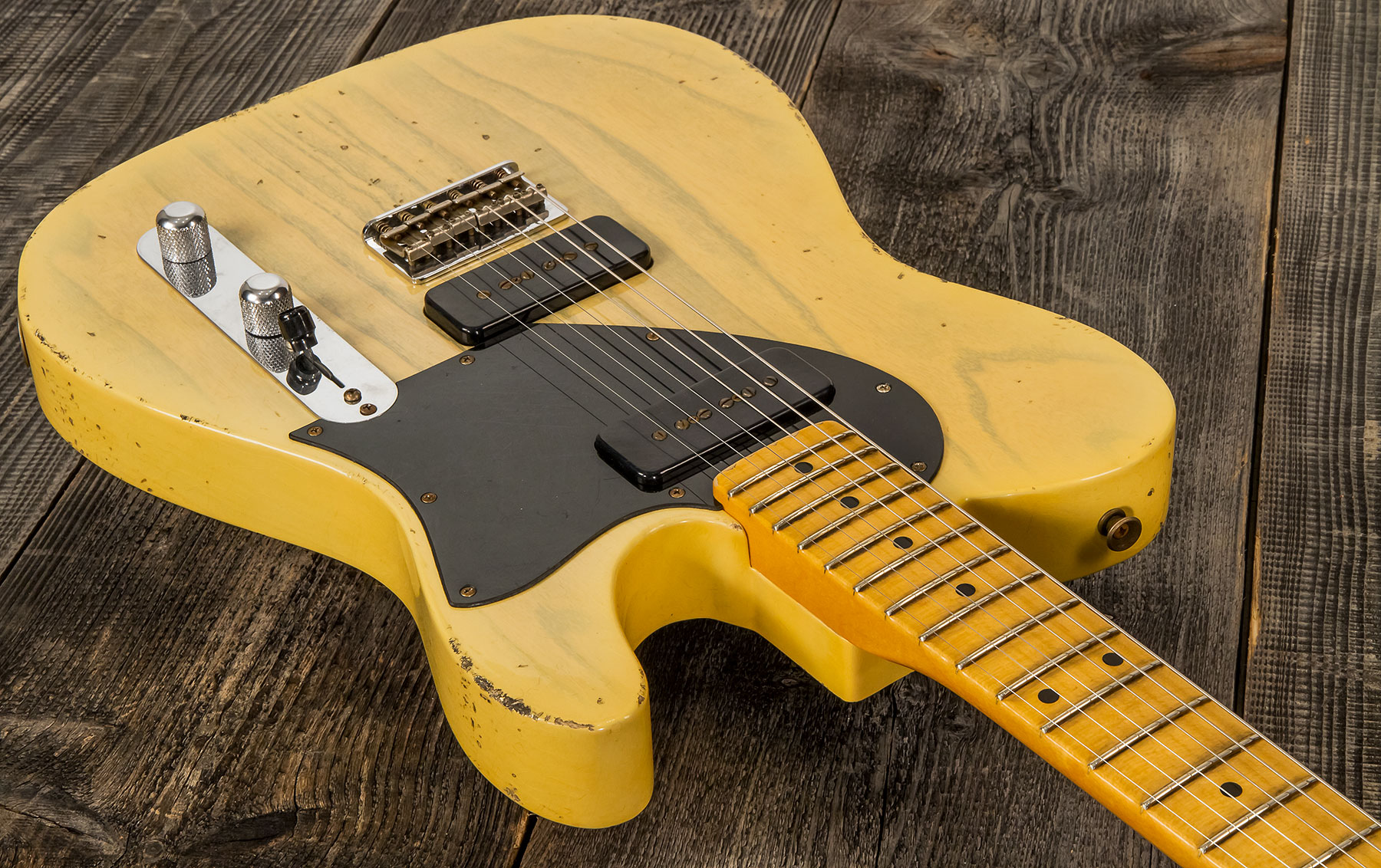 Fender Custom Shop Tele 1950 Masterbuilt J.smith Mn #r111000 - Relic Nocaster Blonde - Guitare Électrique Forme Tel - Variation 1