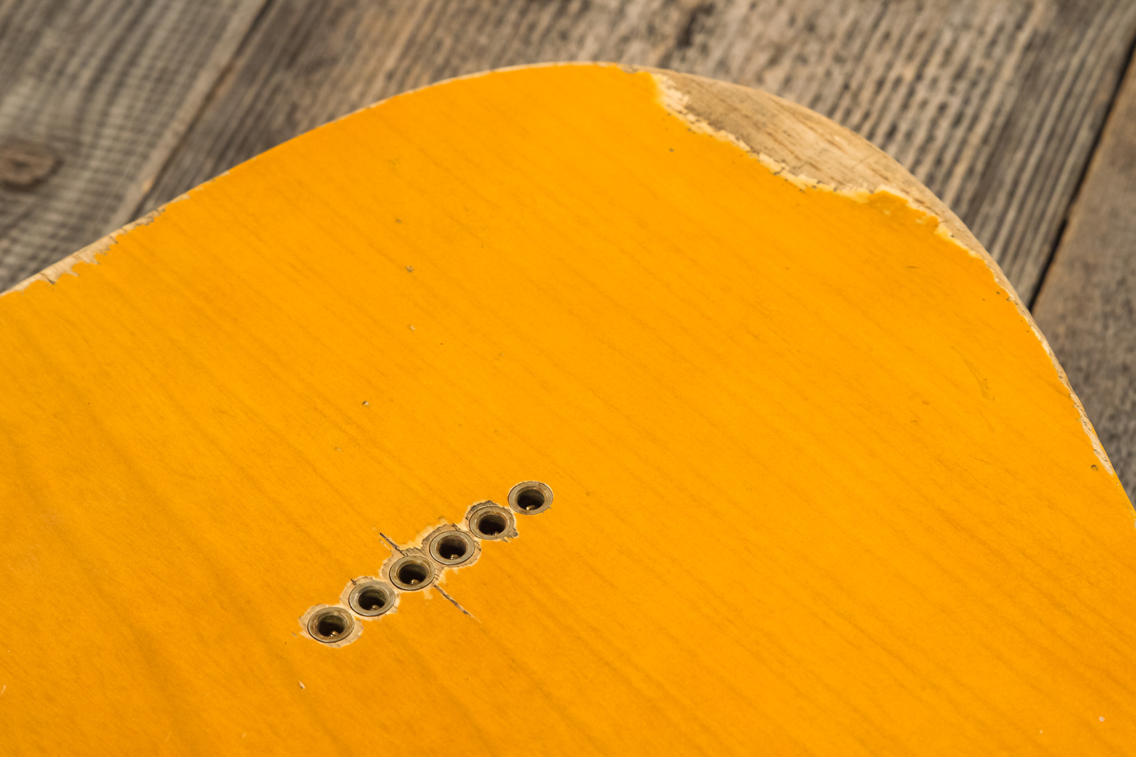 Fender Custom Shop Tele 1952 Masterbuilt A.hicks 2s Ht Mn #r126811 - Relic Smoked Butterscotch Blonde - Guitare Électrique Forme Tel - Variation 7