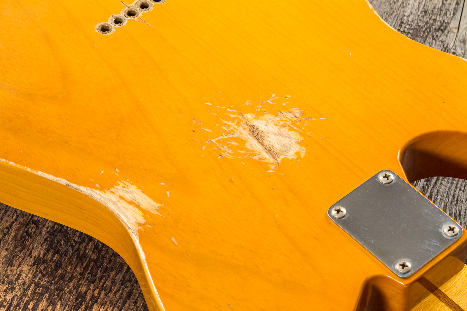 Fender Custom Shop Tele 1952 Masterbuilt A.hicks 2s Ht Mn #r126811 - Relic Smoked Butterscotch Blonde - Guitare Électrique Forme Tel - Variation 8