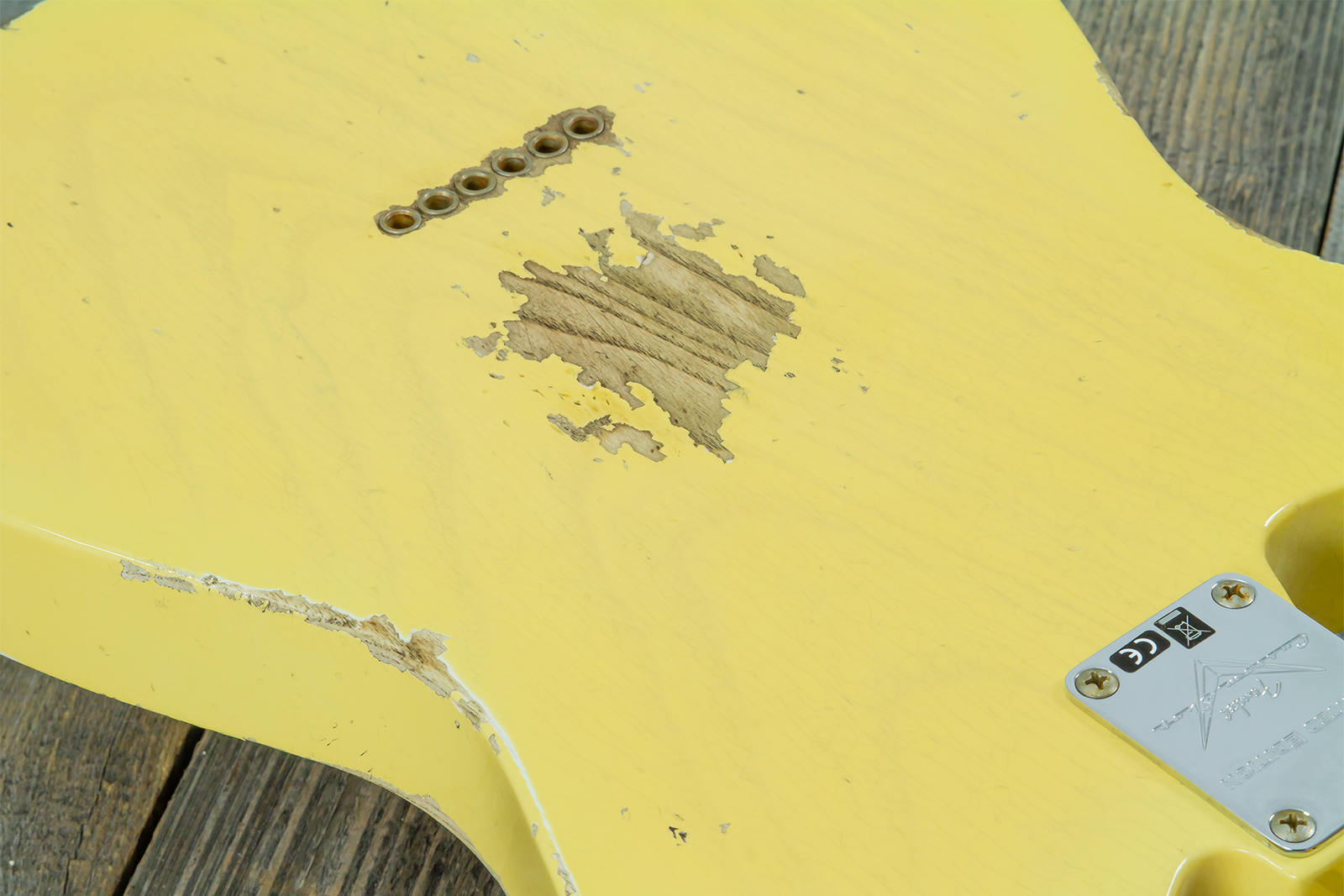 Fender Custom Shop Tele 1953 2s Ht Mn #r126760 - Heavy Relic Nocaster Blonde - Guitare Électrique Forme Tel - Variation 10