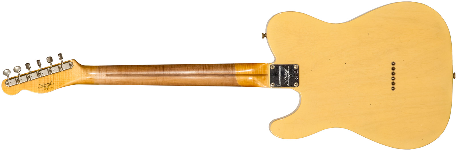 Fender Custom Shop Tele 1953 2s Ht Mn #r126793 - Journeyman Relic Aged Nocaster Blonde - Guitare Électrique Forme Tel - Variation 1