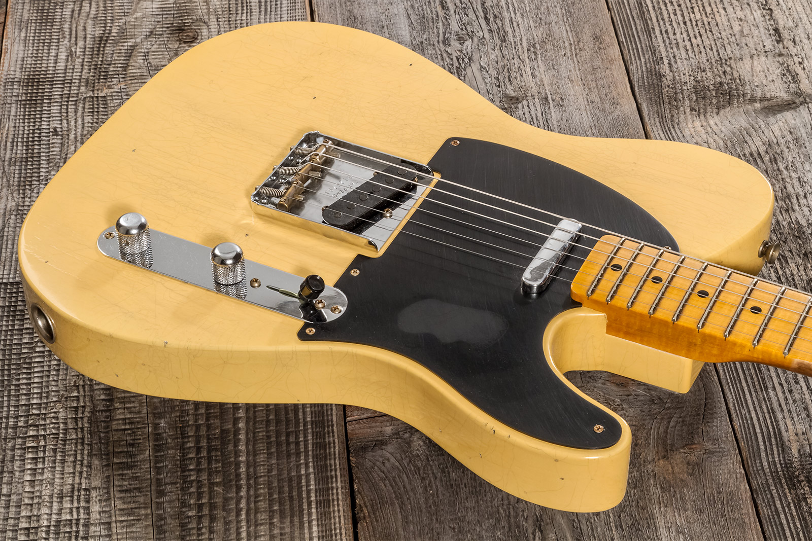 Fender Custom Shop Tele 1953 2s Ht Mn #r126793 - Journeyman Relic Aged Nocaster Blonde - Guitare Électrique Forme Tel - Variation 2
