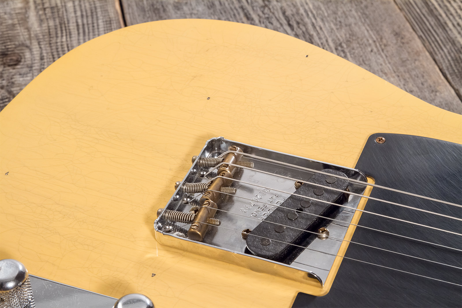 Fender Custom Shop Tele 1953 2s Ht Mn #r126793 - Journeyman Relic Aged Nocaster Blonde - Guitare Électrique Forme Tel - Variation 4