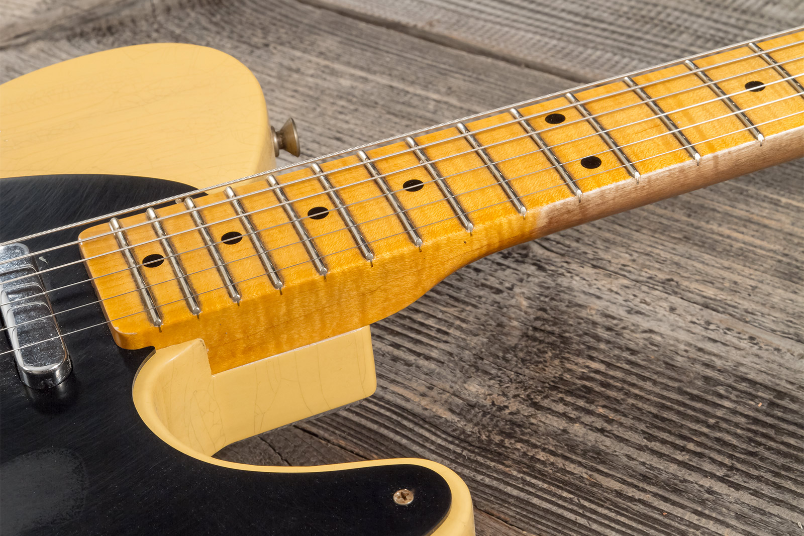 Fender Custom Shop Tele 1953 2s Ht Mn #r126793 - Journeyman Relic Aged Nocaster Blonde - Guitare Électrique Forme Tel - Variation 5