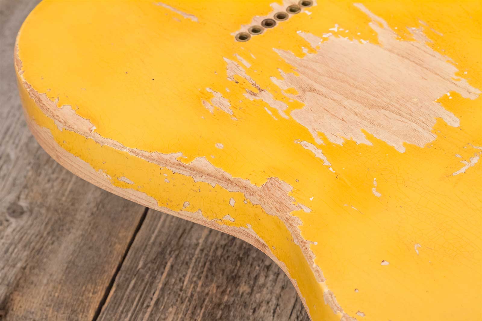Fender Custom Shop Tele 1953 2s Ht Mn #r128654 - Super Heavy Relic Natural Blonde - Guitare Électrique Forme Str - Variation 9