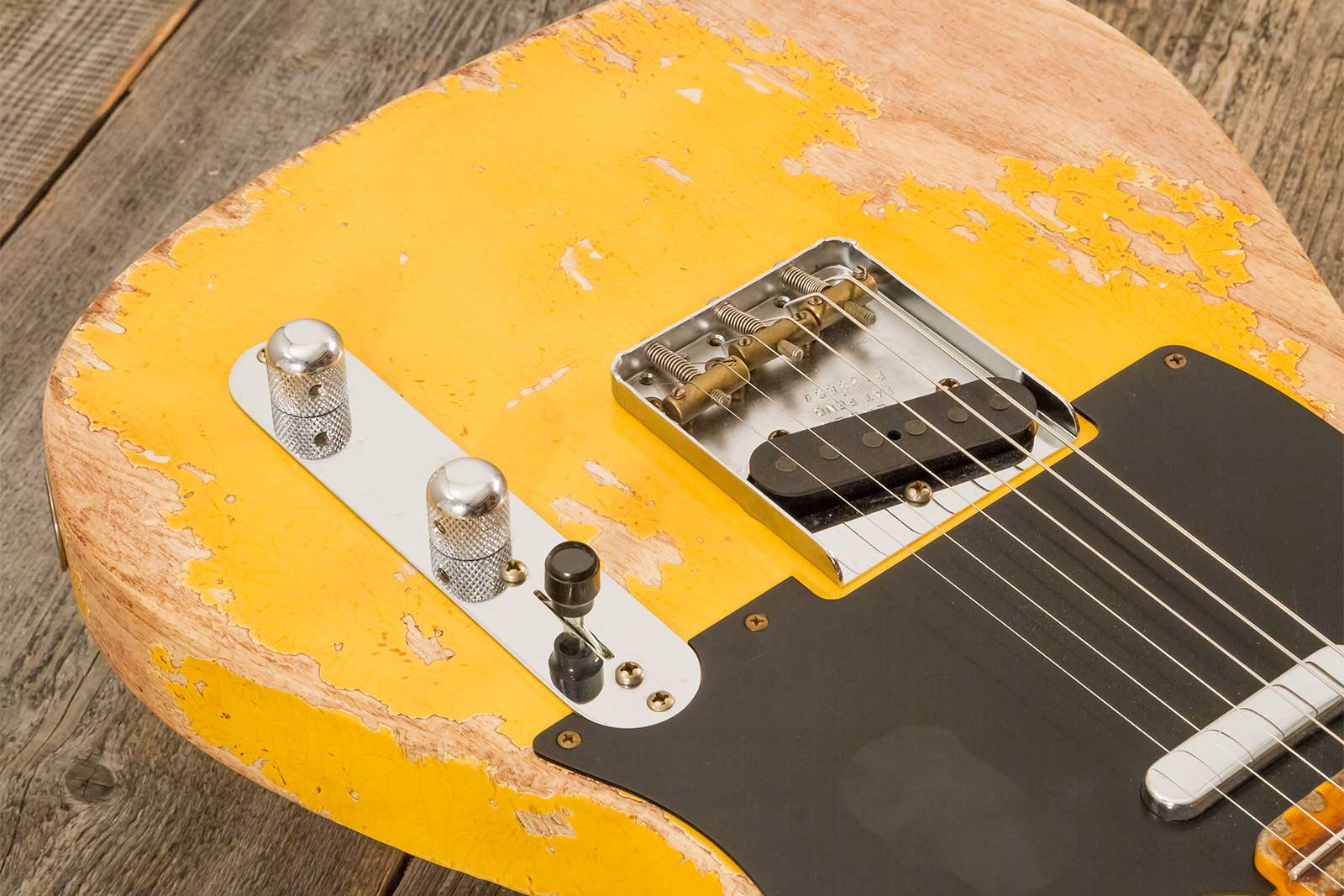 Fender Custom Shop Tele 1953 2s Ht Mn #r128654 - Super Heavy Relic Natural Blonde - Guitare Électrique Forme Str - Variation 2