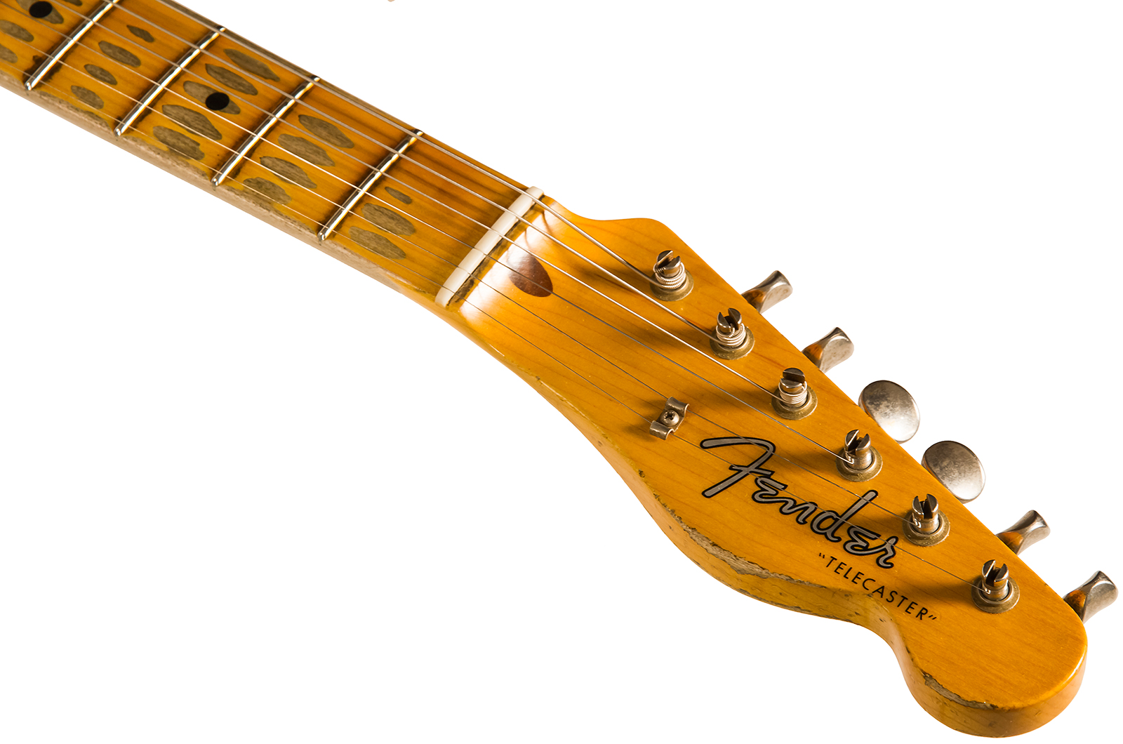 Fender Custom Shop Tele 1958 2s Ht Mn #cz550155 - Heavy Relic Lake Placid Blue - Guitare Électrique Forme Tel - Variation 4