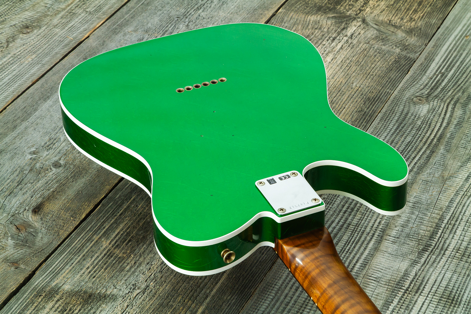 Fender Custom Shop Tele 1959 Vintage Custom 2s Ht Rw #r147917 - Journeyman Relic Candy Green - Guitare Électrique Forme Tel - Variation 9