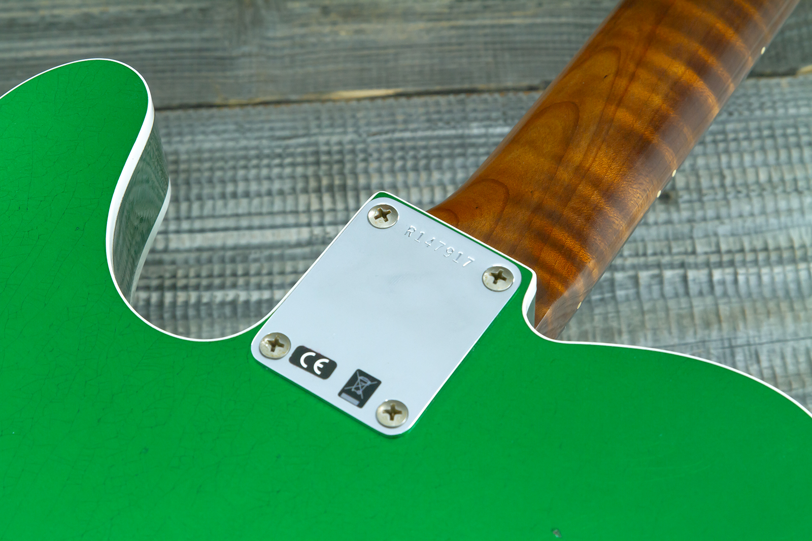 Fender Custom Shop Tele 1959 Vintage Custom 2s Ht Rw #r147917 - Journeyman Relic Candy Green - Guitare Électrique Forme Tel - Variation 11