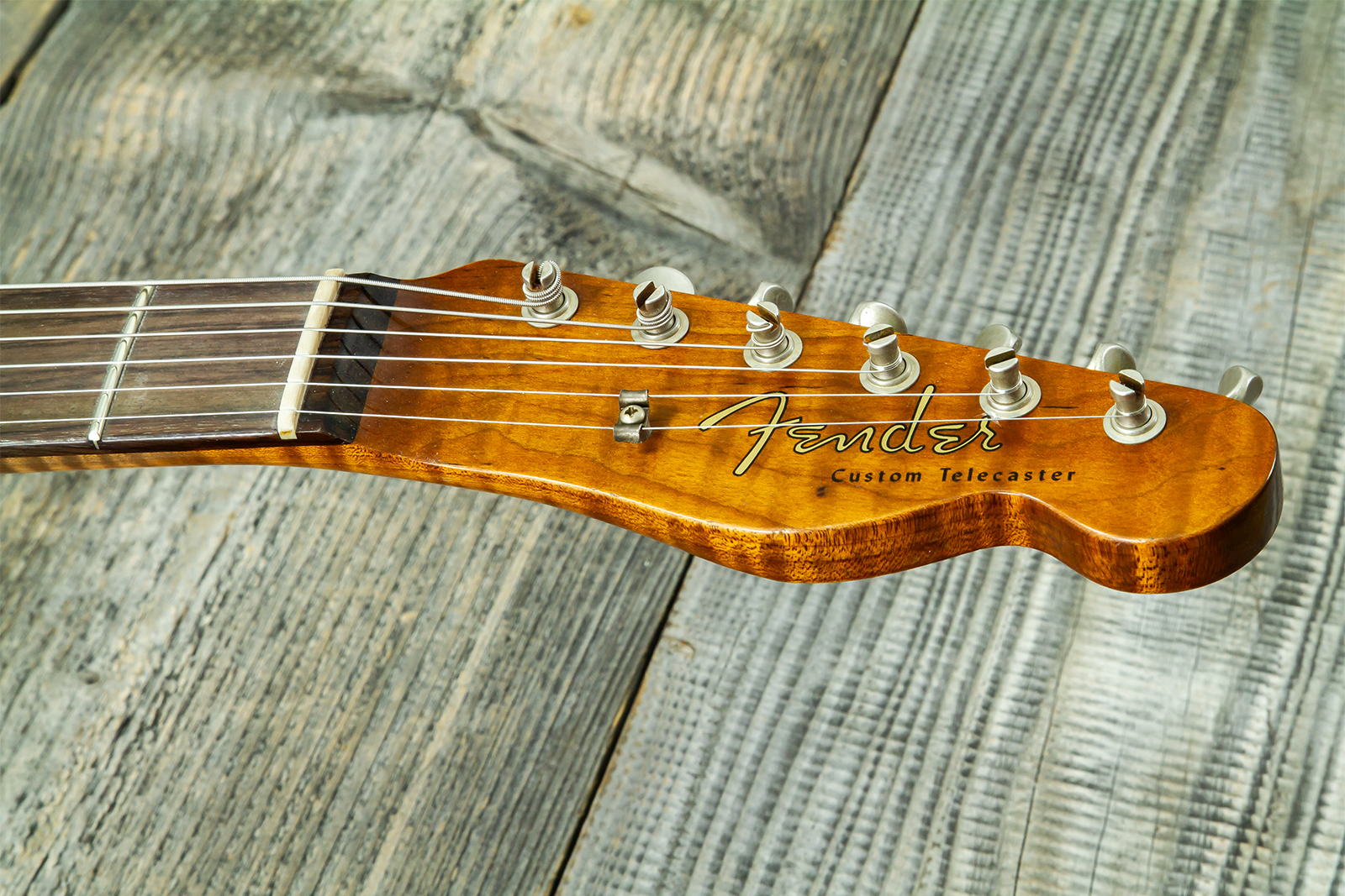 Fender Custom Shop Tele 1959 Vintage Custom 2s Ht Rw #r147917 - Journeyman Relic Candy Green - Guitare Électrique Forme Tel - Variation 8