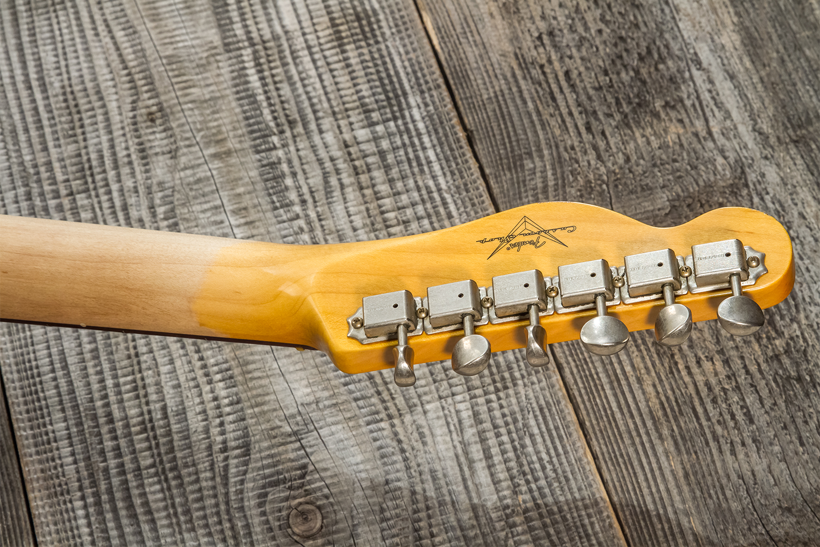 Fender Custom Shop Tele 1960 2s Ht Rw #cz569492 - Relic Natural Blonde - Guitare Électrique Forme Tel - Variation 9