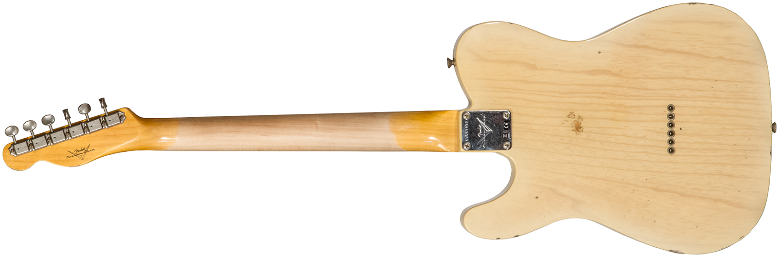 Fender Custom Shop Tele 1960 2s Ht Rw #cz569492 - Relic Natural Blonde - Guitare Électrique Forme Tel - Variation 1