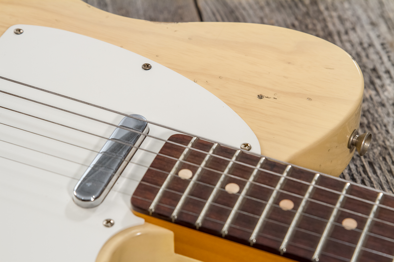 Fender Custom Shop Tele 1960 2s Ht Rw #cz569492 - Relic Natural Blonde - Guitare Électrique Forme Tel - Variation 5