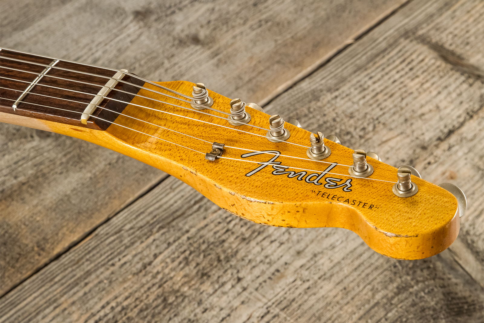 Fender Custom Shop Tele 1960 2s Ht Rw - Heavy Relic Chocolate 3-color Sunburst - Guitare Électrique Forme Tel - Variation 12