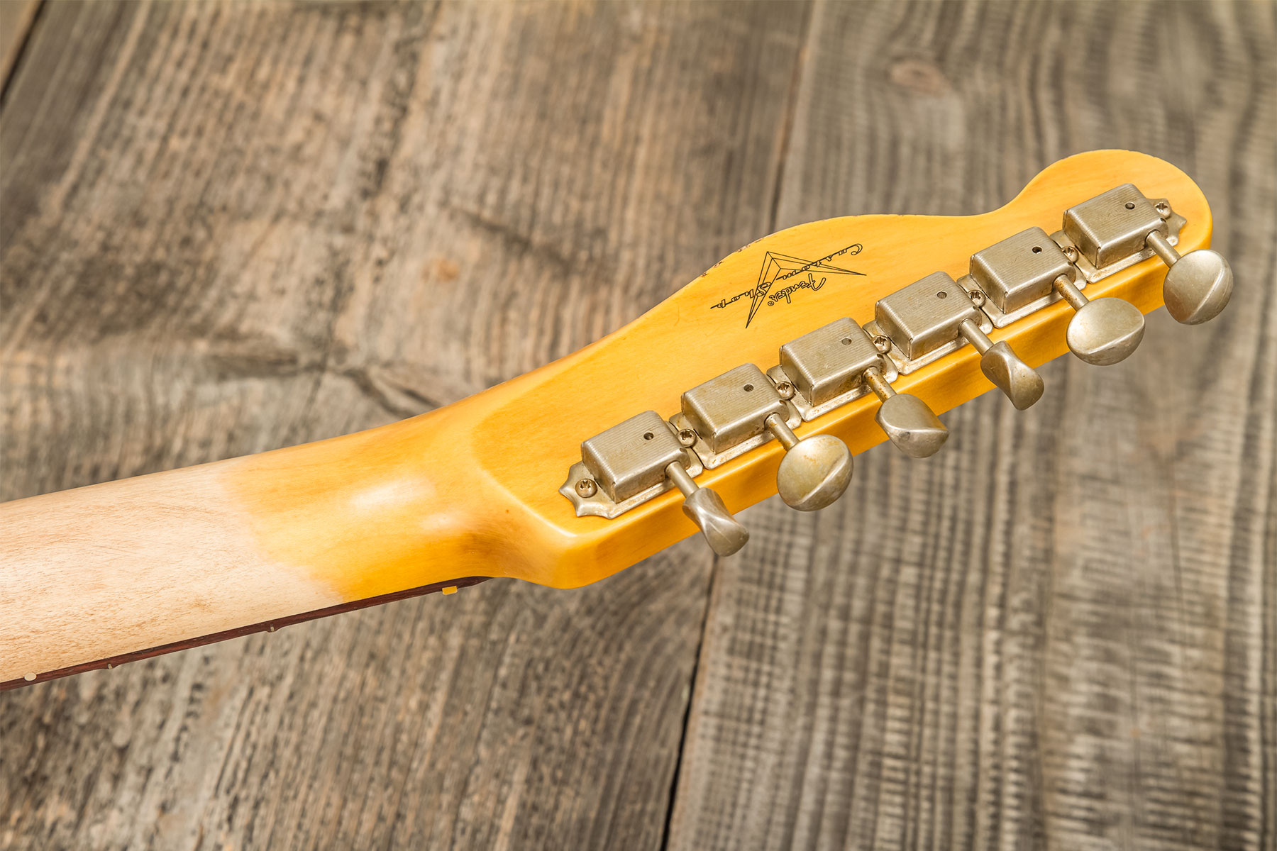 Fender Custom Shop Tele 1960 2s Ht Rw #r133843 - Relic Natural Blonde - Guitare Électrique Forme Tel - Variation 8