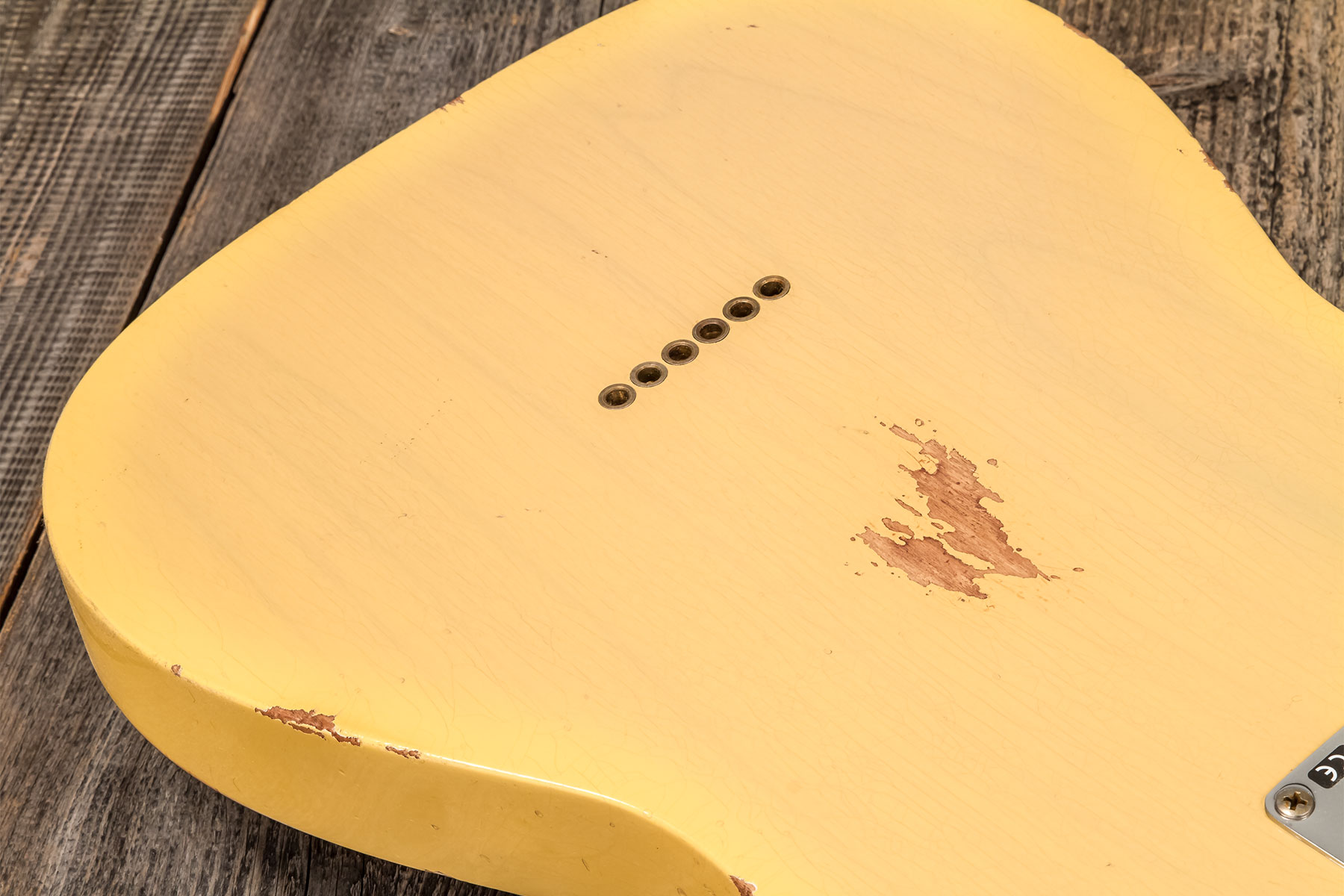Fender Custom Shop Tele 1960 2s Ht Rw #r133843 - Relic Natural Blonde - Guitare Électrique Forme Tel - Variation 5