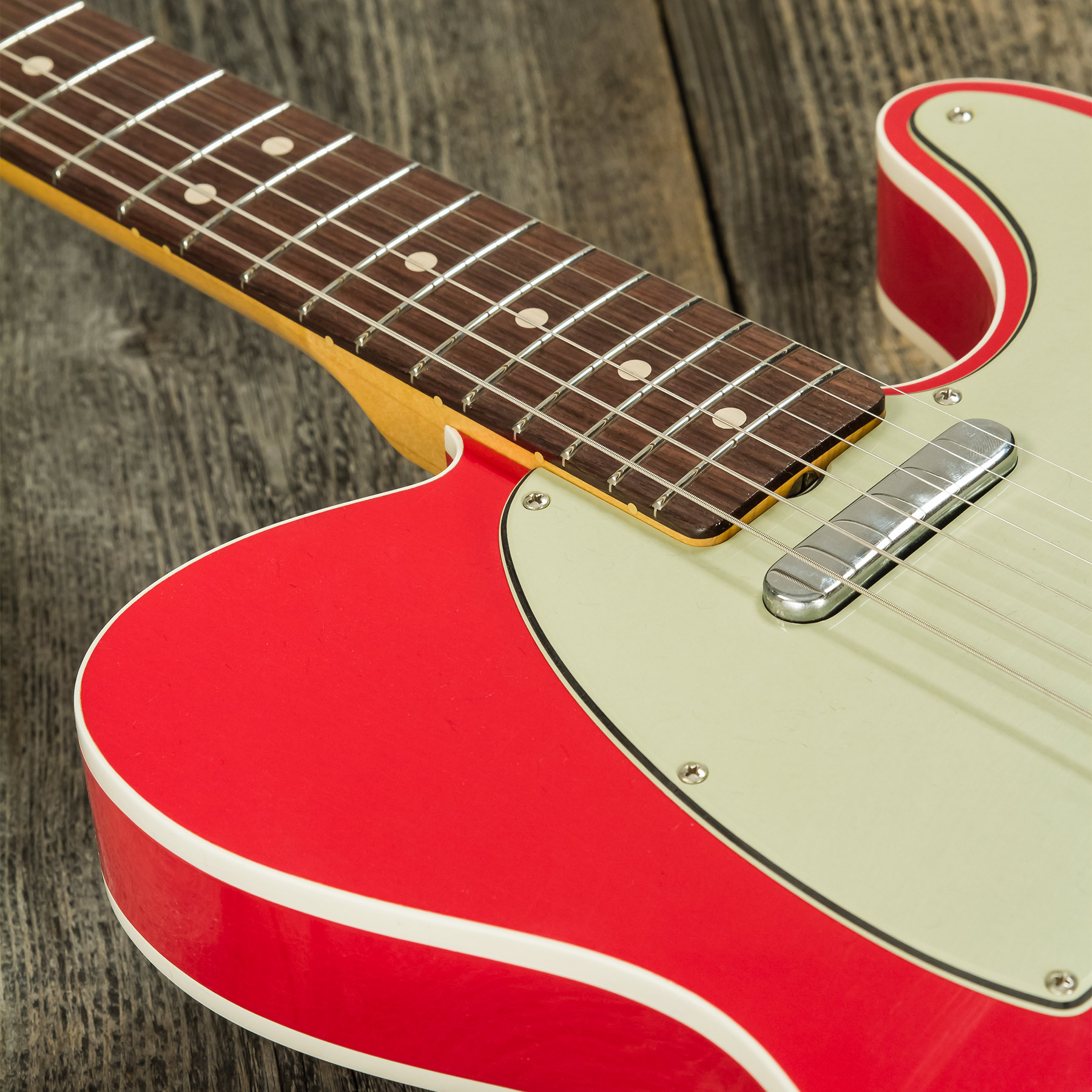 Fender Custom Shop Tele 1963 2s Ht Rw #r127693 - Closet Classic Fiesta Red - Guitare Électrique Forme Tel - Variation 6