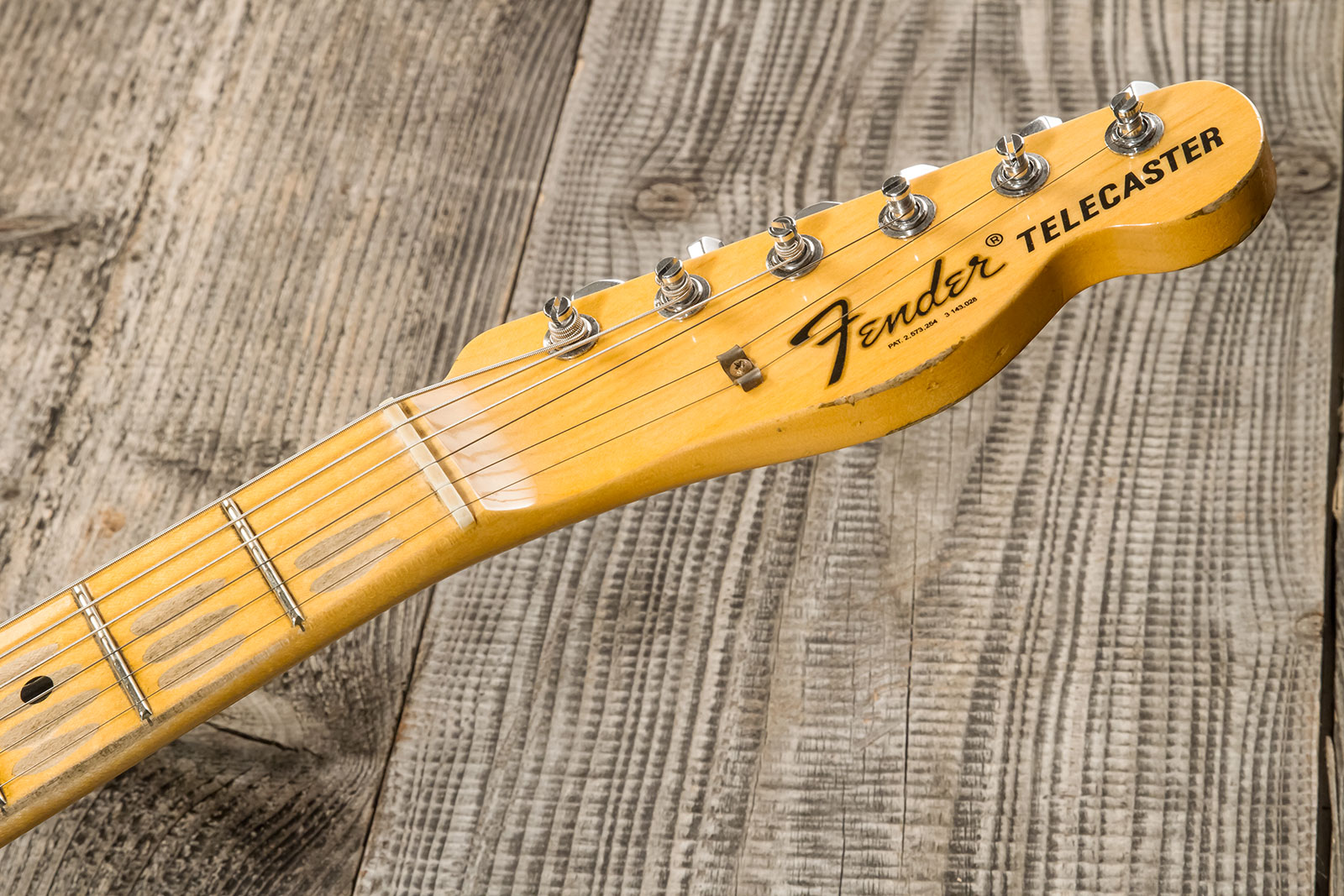 Fender Custom Shop Tele 1968 2s Ht Mn #r123298 - Relic Aged Natural - Guitare Électrique Forme Tel - Variation 9