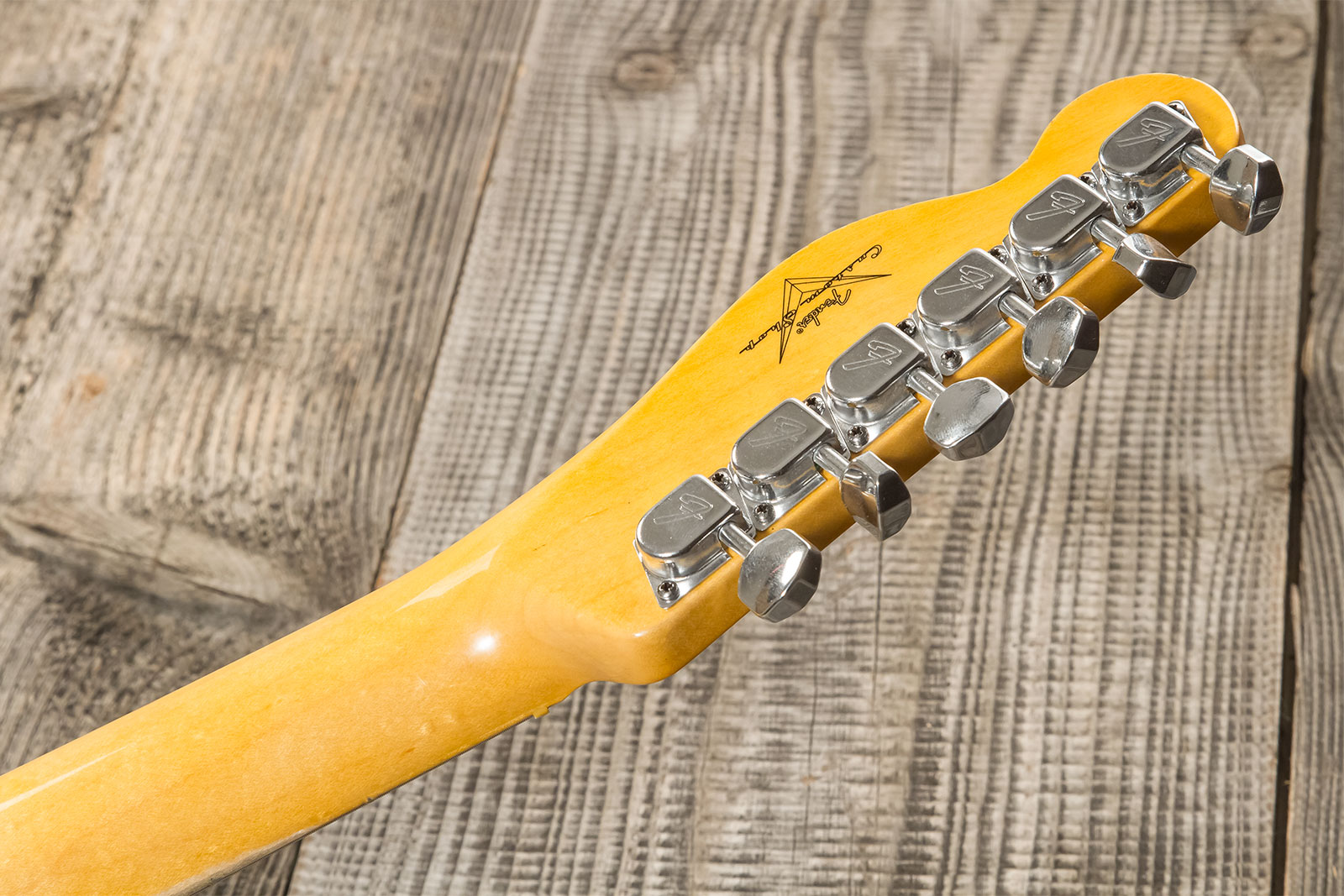 Fender Custom Shop Tele 1968 2s Ht Mn #r123298 - Relic Aged Natural - Guitare Électrique Forme Tel - Variation 10