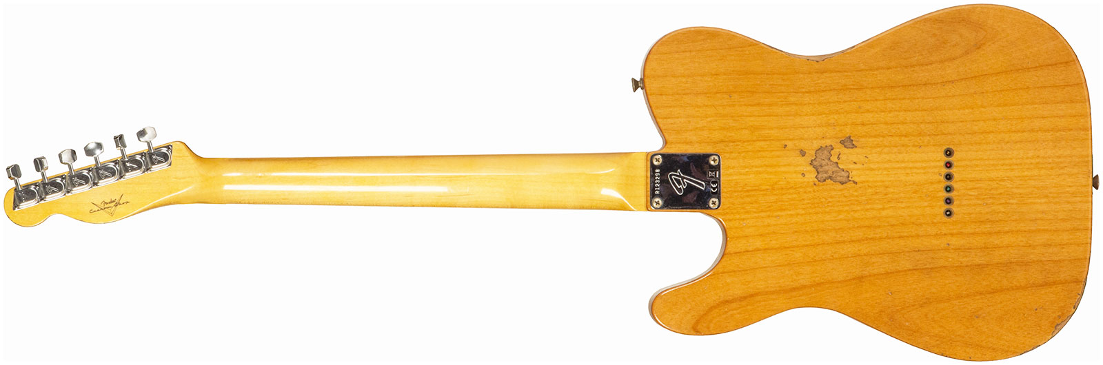 Fender Custom Shop Tele 1968 2s Ht Mn #r123298 - Relic Aged Natural - Guitare Électrique Forme Tel - Variation 1