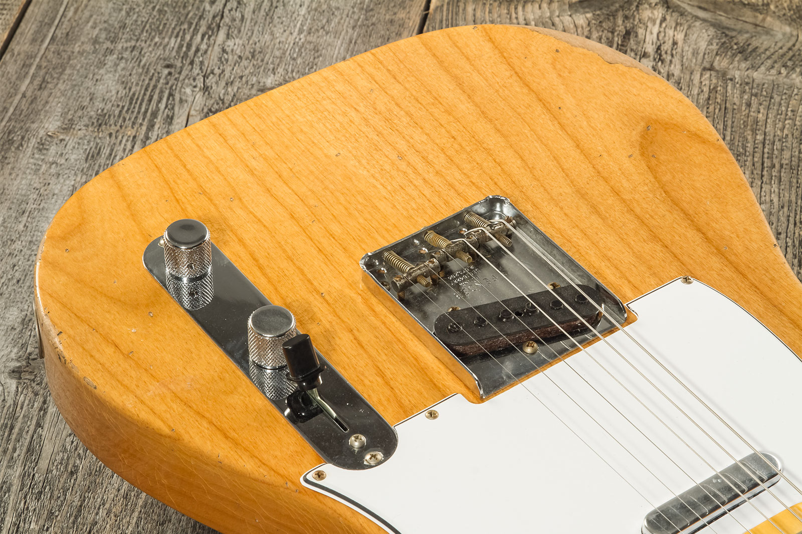 Fender Custom Shop Tele 1968 2s Ht Mn #r123298 - Relic Aged Natural - Guitare Électrique Forme Tel - Variation 3
