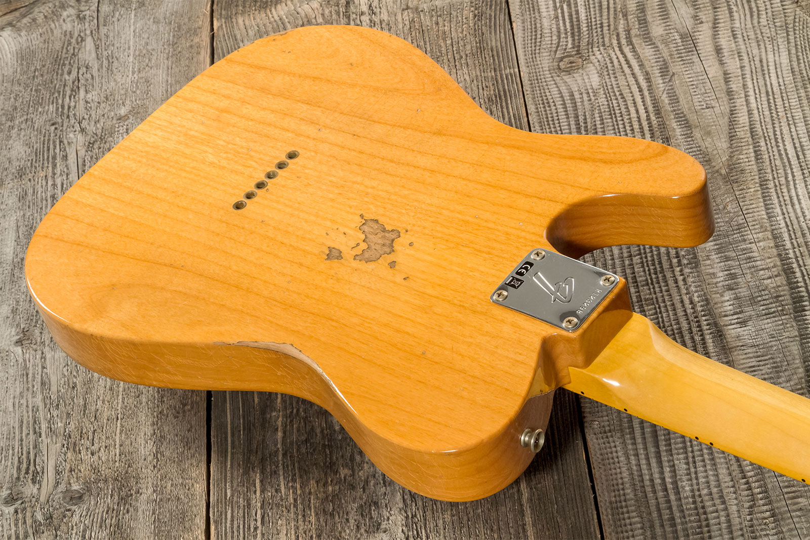 Fender Custom Shop Tele 1968 2s Ht Mn #r123298 - Relic Aged Natural - Guitare Électrique Forme Tel - Variation 5