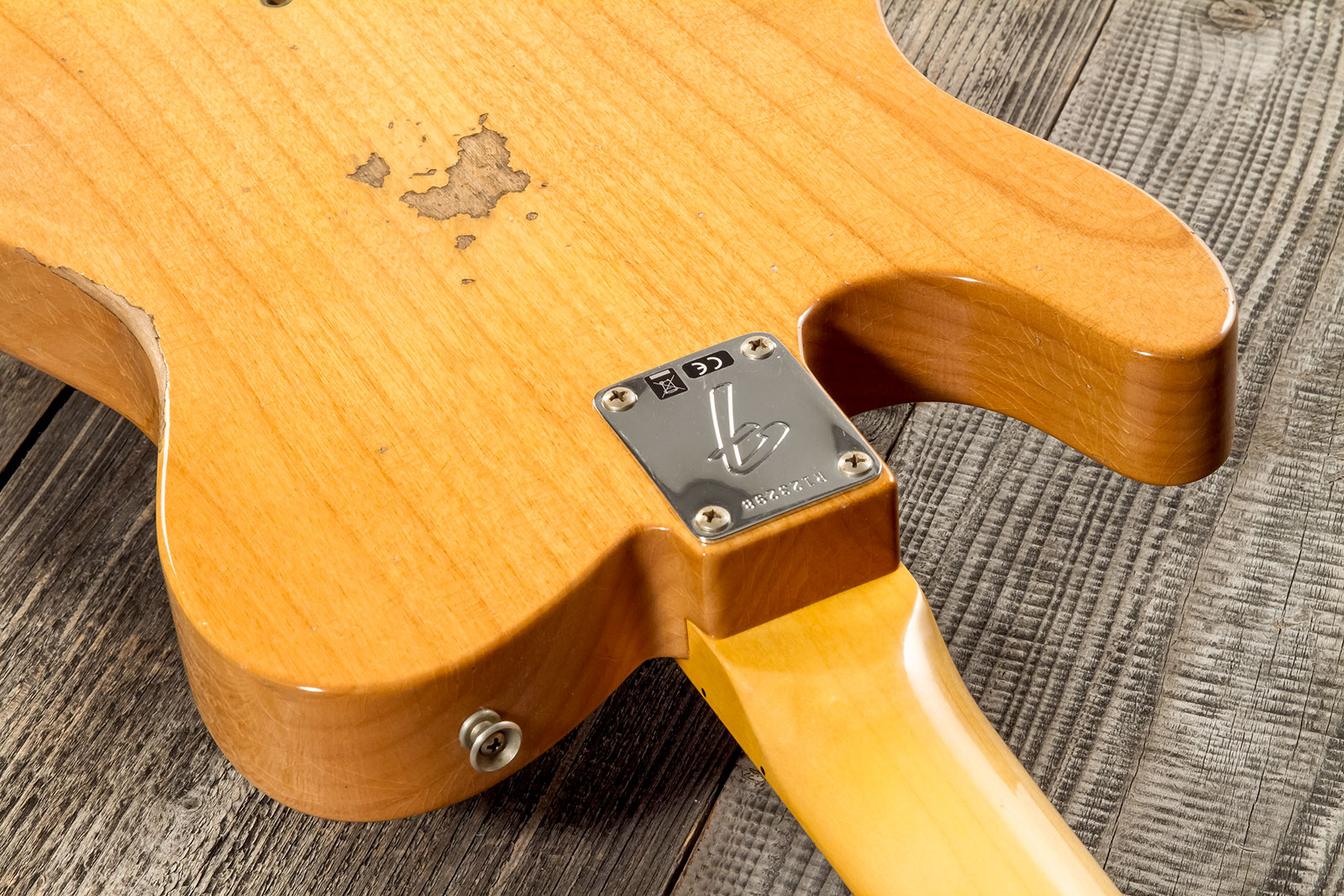 Fender Custom Shop Tele 1968 2s Ht Mn #r123298 - Relic Aged Natural - Guitare Électrique Forme Tel - Variation 7