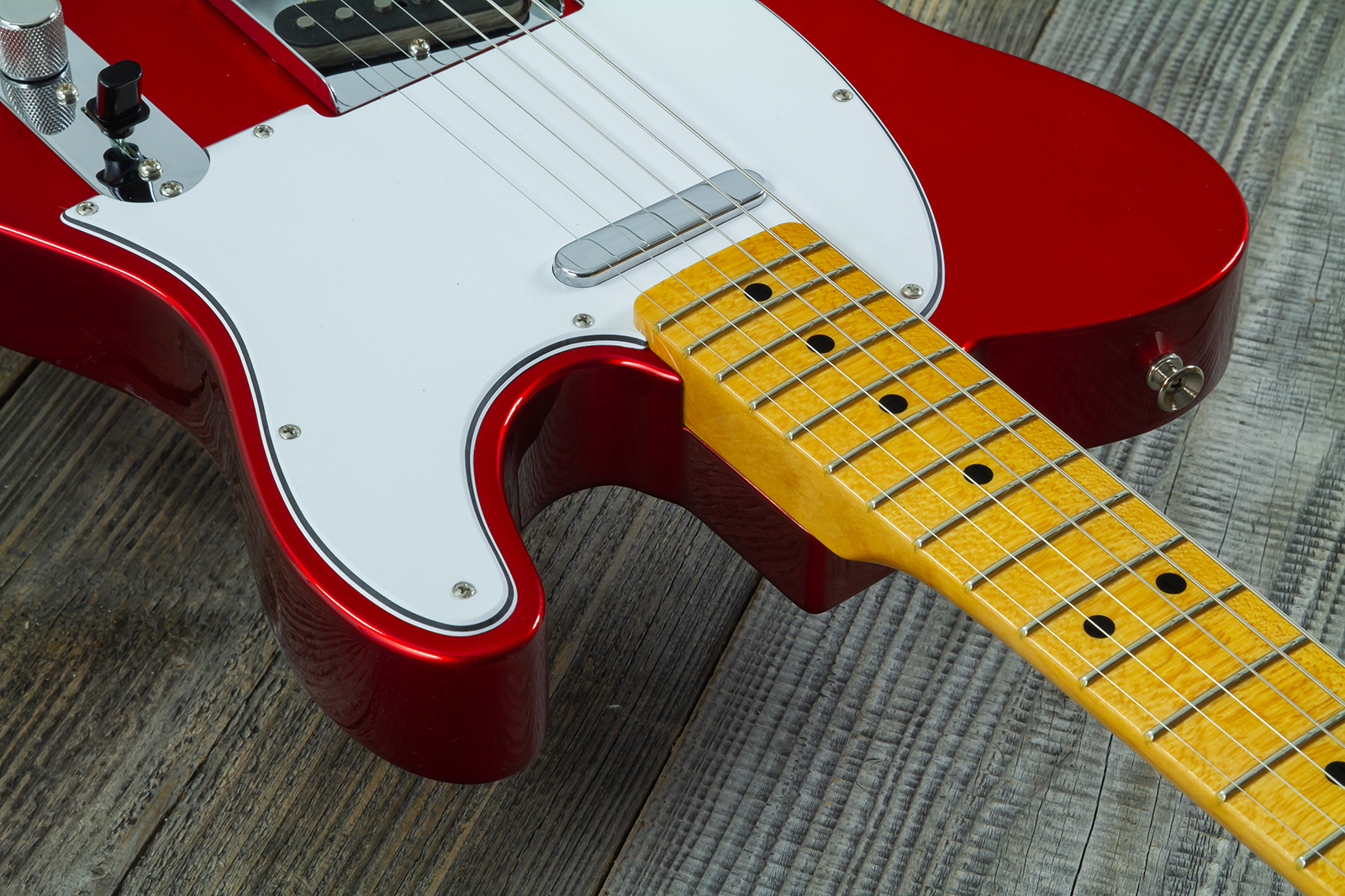 Fender Custom Shop Tele 1969 2s Ht Mn - Nos Candy Apple Red - Guitare Électrique Forme Tel - Variation 4