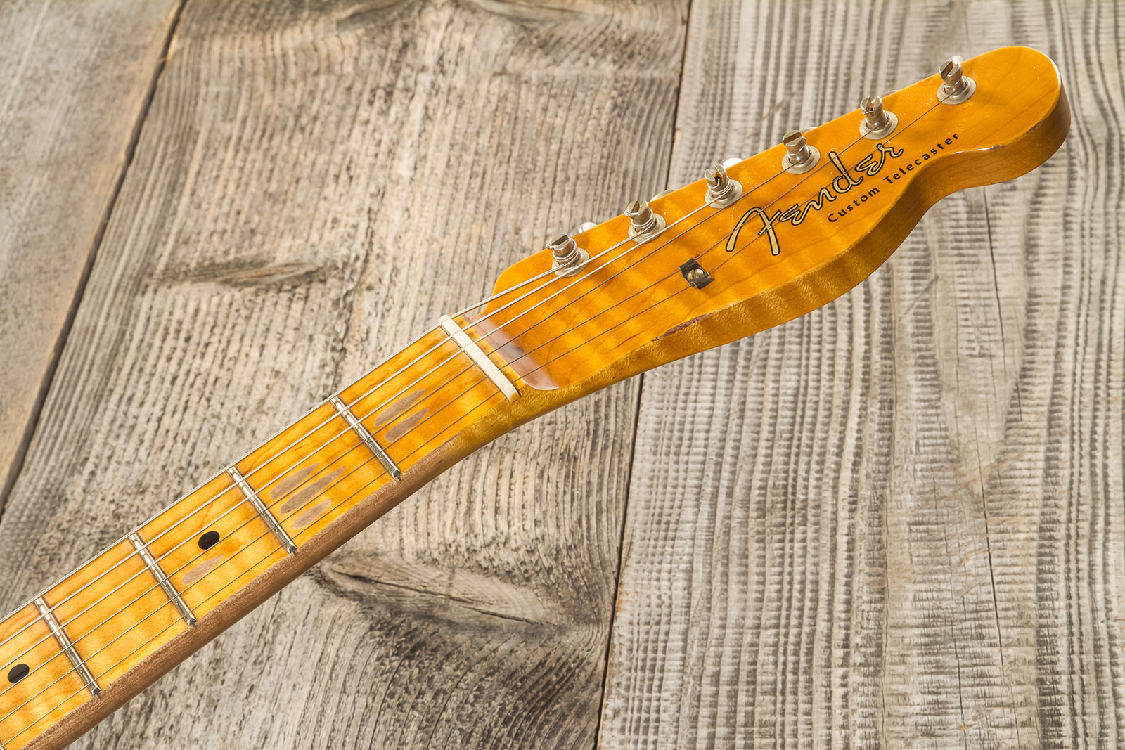 Fender Custom Shop Tele Custom 50s Twisted 2s Ht Mn #r131746 - Journeyman Relic Tahitian Coral - Guitare Électrique Forme Tel - Variation 7