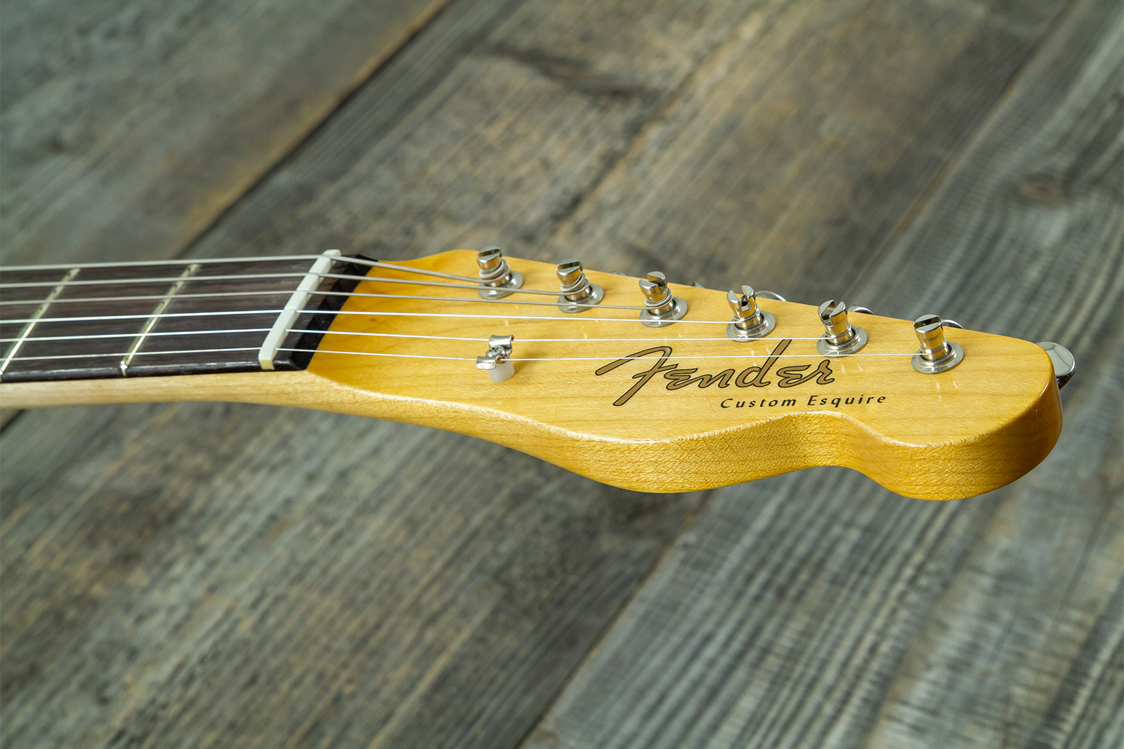Fender Custom Shop Tele / Double Esquire Custom 2s Ht Rw #cz590971 - Closet Classic Aged Natural - Guitare Électrique Forme Tel - Variation 6