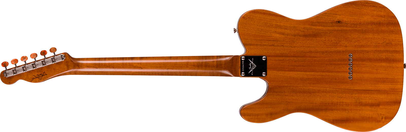 Fender Custom Shop Tele Thinline Dual P90 Maple Burl Artisan 2s Ht Rw - Nos Aged Natural - Guitare Électrique 1/2 Caisse - Variation 1