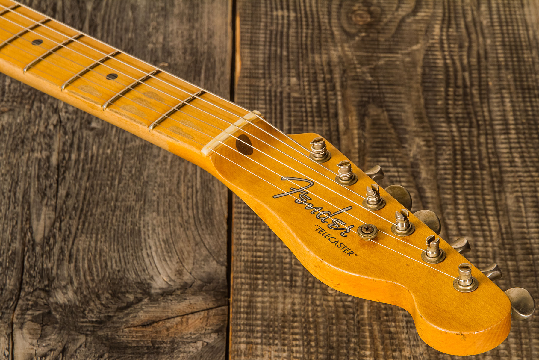 Fender Custom Shop Tele Tomatillo Ltd 2s Ht Mn #r109088 - Journeyman Relic Natural Blonde - Guitare Électrique Forme Tel - Variation 4