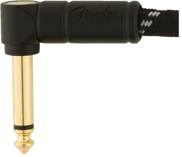 Fender Deluxe Instrument Patch Cable Angle Angle 6inch Black Tweed - CÂble - Variation 1