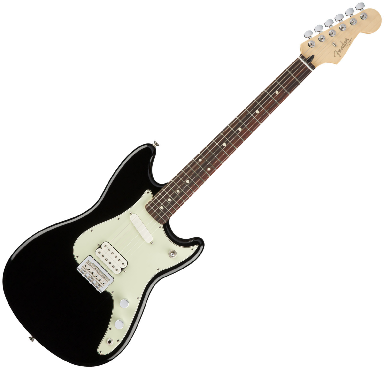 Fender Duo-sonic Hs Offset Mex Rw Diapason Court 2016 - Black - Guitare Électrique RÉtro Rock - Variation 3