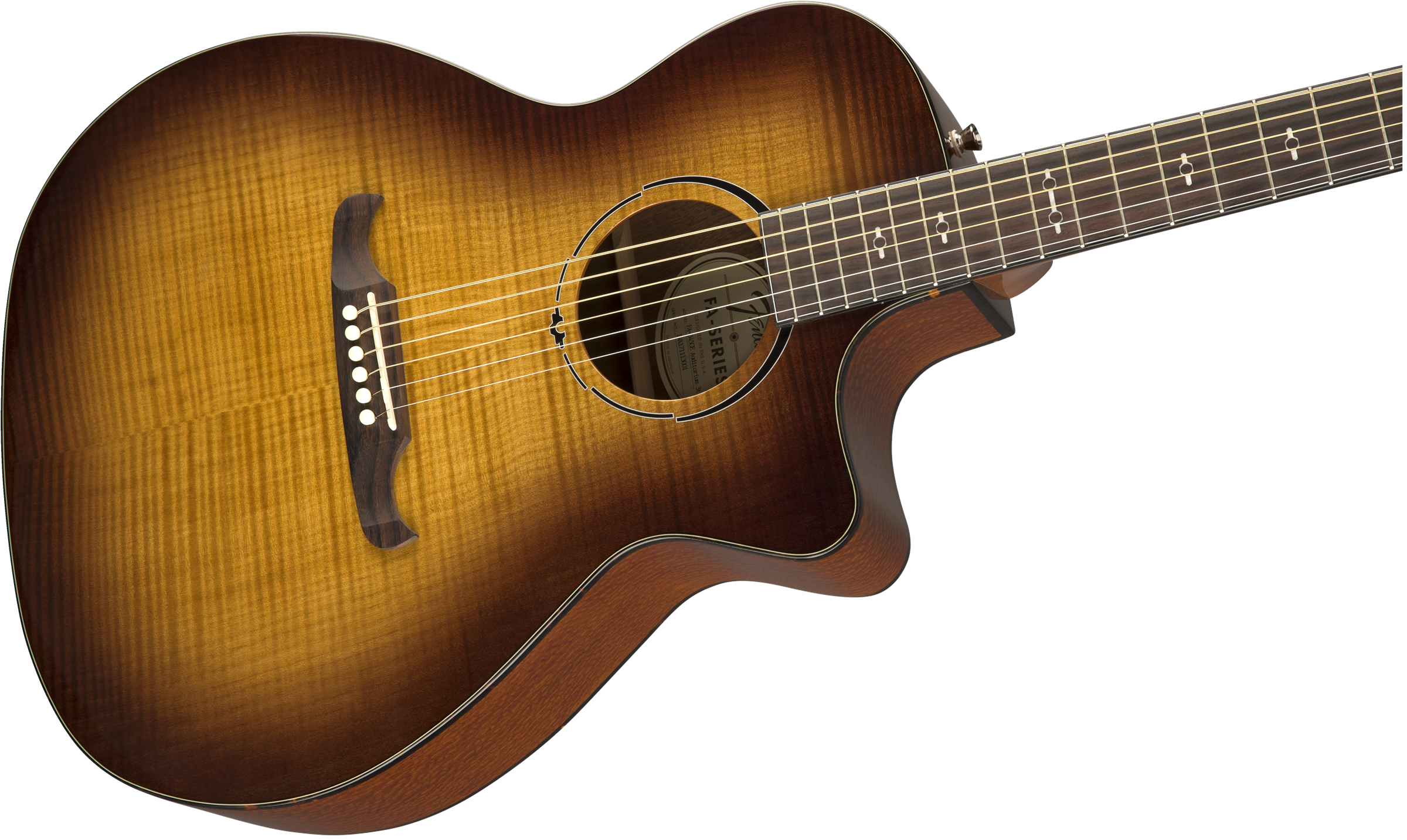 Fender Fa-345ce Alternative Auditorium Cw Erable Lacewood Lau - 3-tone Tea Burst - Guitare Electro Acoustique - Variation 2