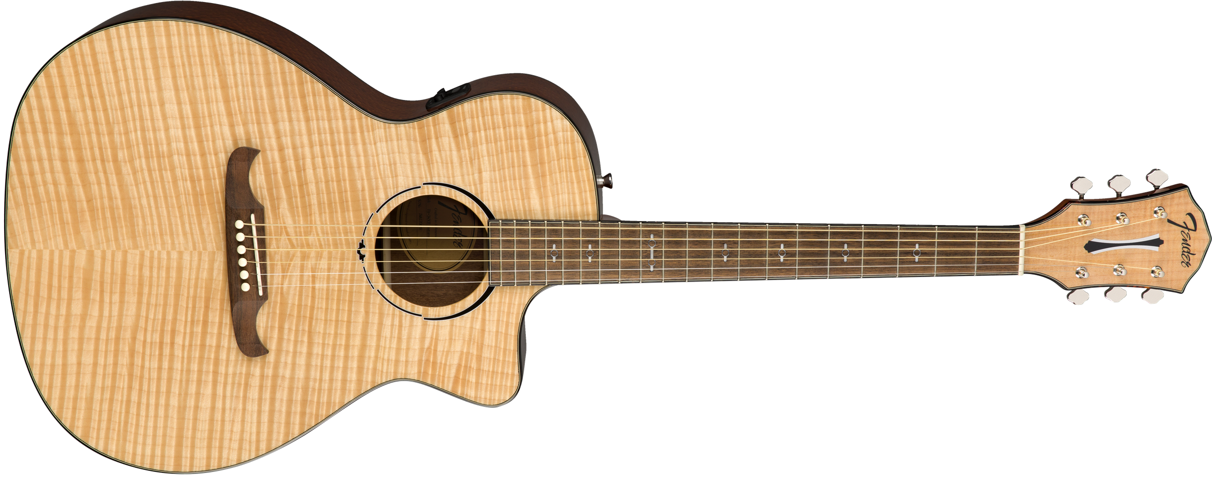 Fender Fa-345ce Alternative Auditorium Cw Erable Lacewood Lau - Natural - Guitare Electro Acoustique - Variation 2