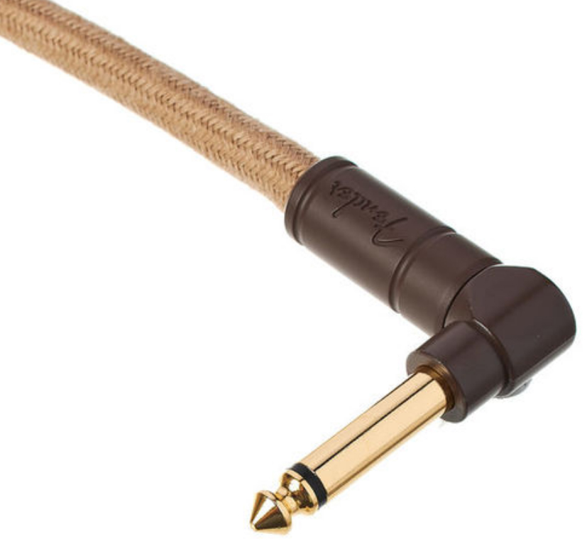 Fender Festival Pure Hemp Instrument Cable Droit/coude 10ft Natural - CÂble - Variation 1